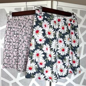 Hollister Floral Skirt Bundle size S Elastic Waist Mini Button Summer 0163
